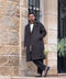 Saxon Wool Blend Funnel-Neck Coat