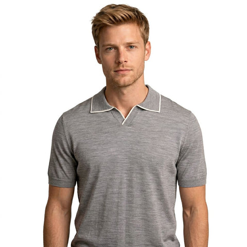 Saxon Polo shirt Wool V-Neck