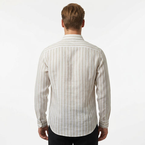 Saxon Linen stripe shirt
