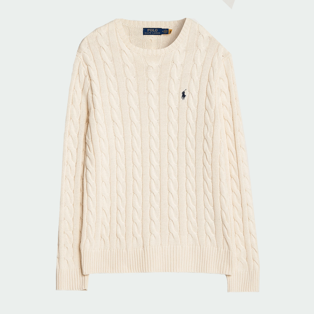 Cable-Knit Cotton Sweater