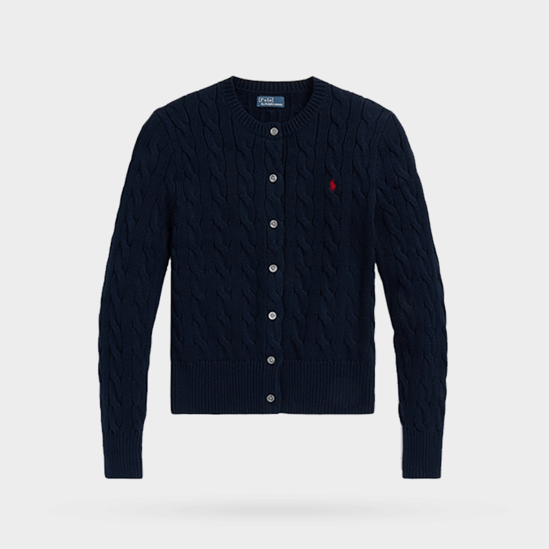 Women Cable-Knit Cotton Cardigan