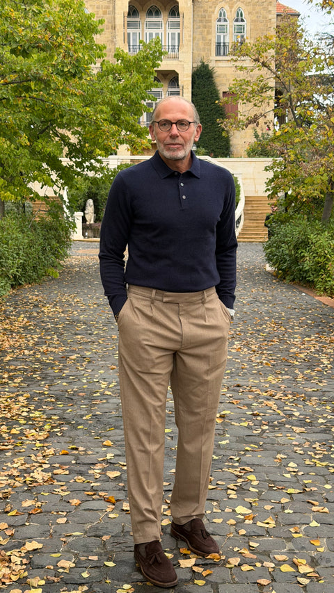 Saxon Wool Button polo 02