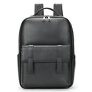 Black Leather Laptop Backpack