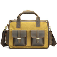 Leather Canvas Briefcase