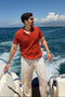 mercerized linen polo