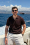 mercerized linen polo