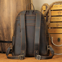 Classy Brown Leather Backpack