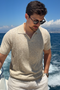 mercerized linen polo