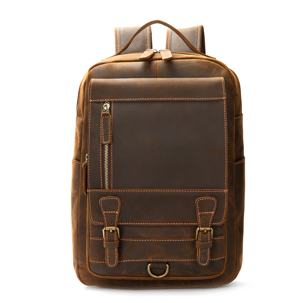 Brown Leather Duffle Bag