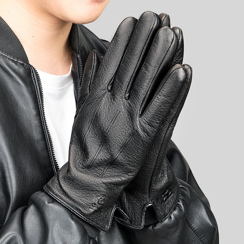 Black Leather Gloves