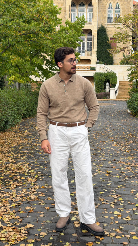 Saxon Wool Button polo 02