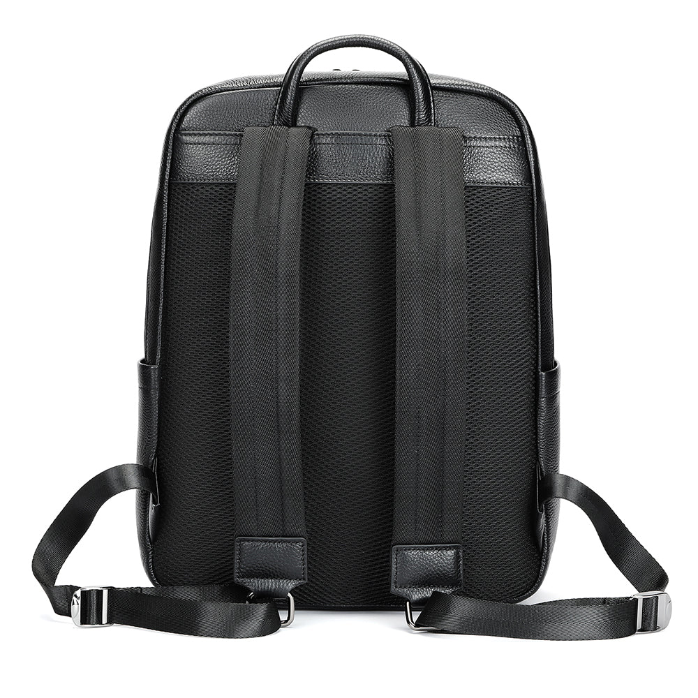 Black Leather Satchel Backpack