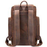 Brown Leather Travel Backpack