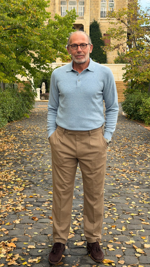 Saxon Wool Button polo 02