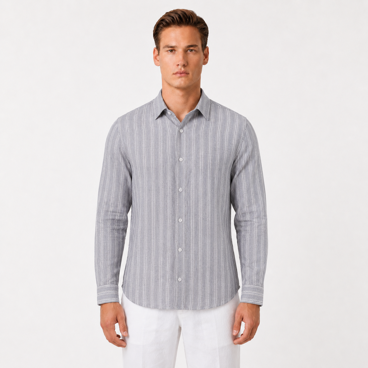 LP Strip Linen Shirt 001