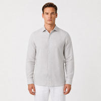 Zegna Strip Linen Shirt 001