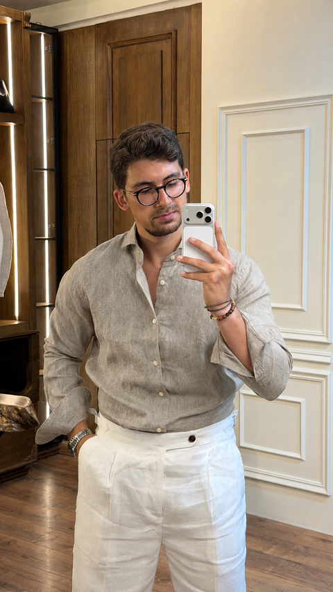 Saxon Italian Linen Shirt