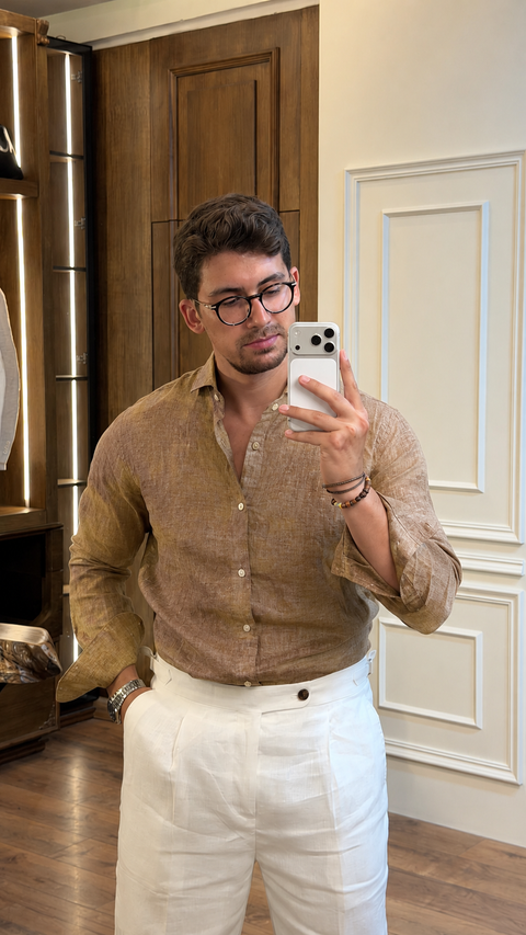 Saxon Italian Linen Shirt
