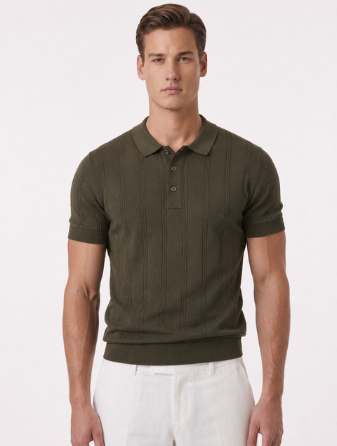 Vaganza Cable Polo Shirt