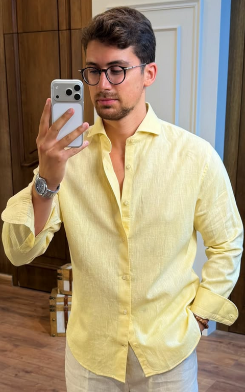 Saxon Italian Linen Shirt