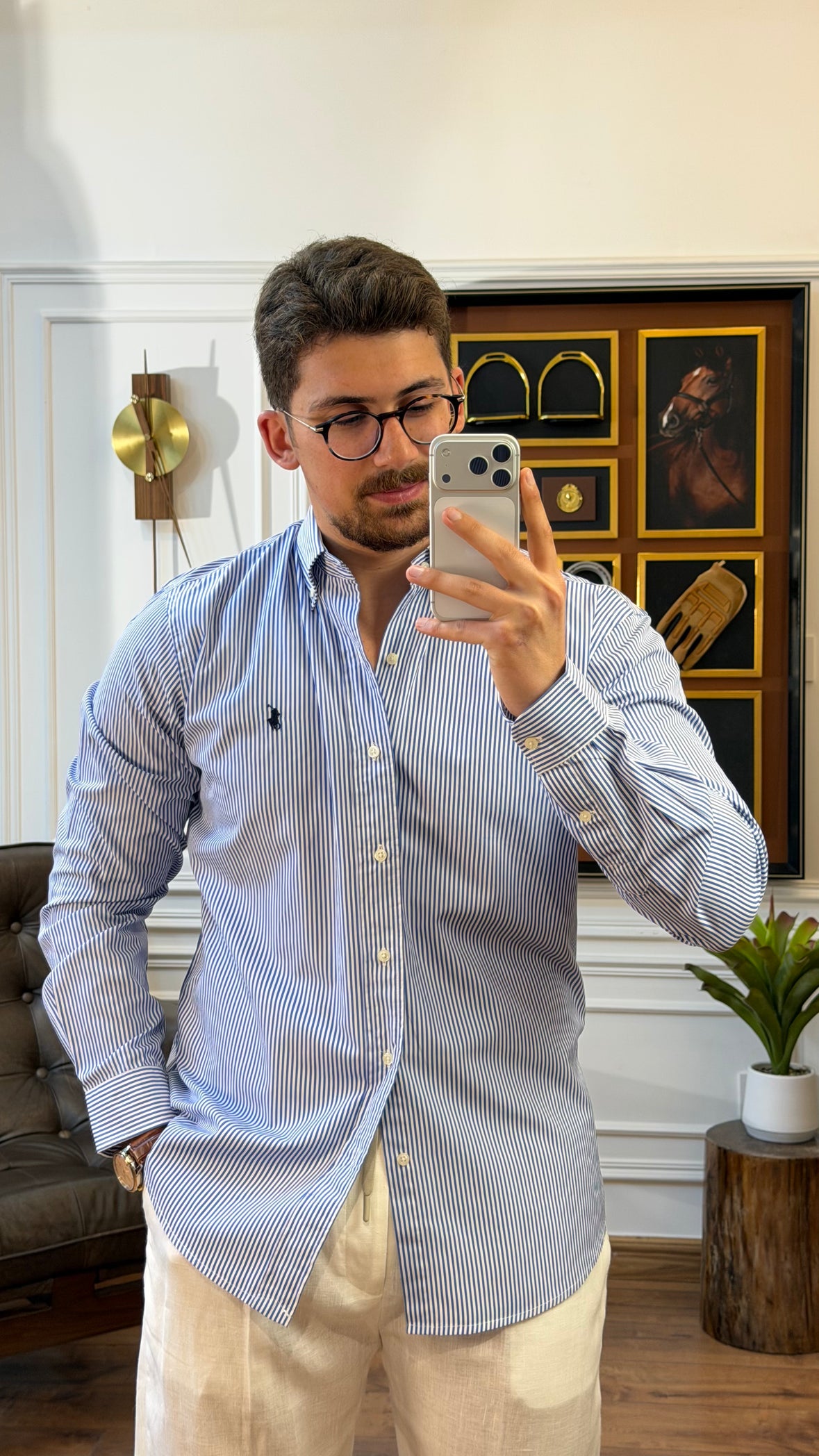 RL Strip Cotton Shirt