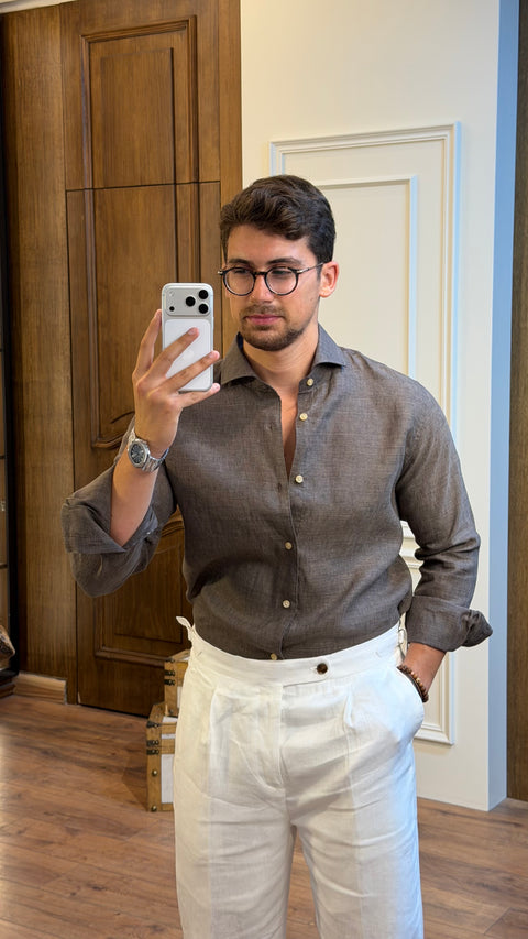 Saxon Italian Linen Shirt
