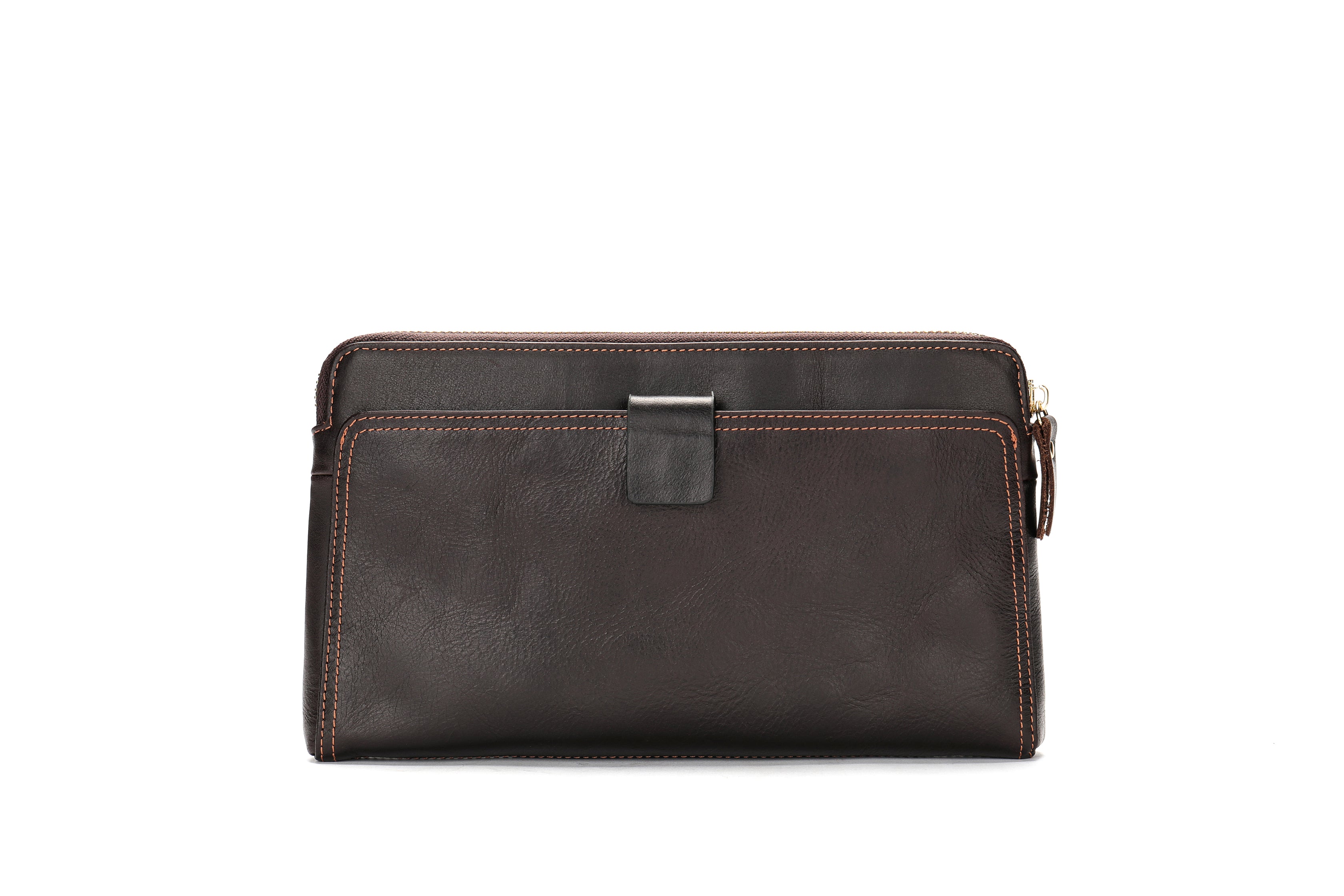 Brown Leather Clutch