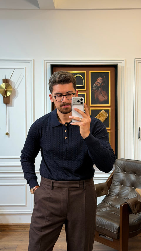 Saxon Cable-knit Crewneck 01