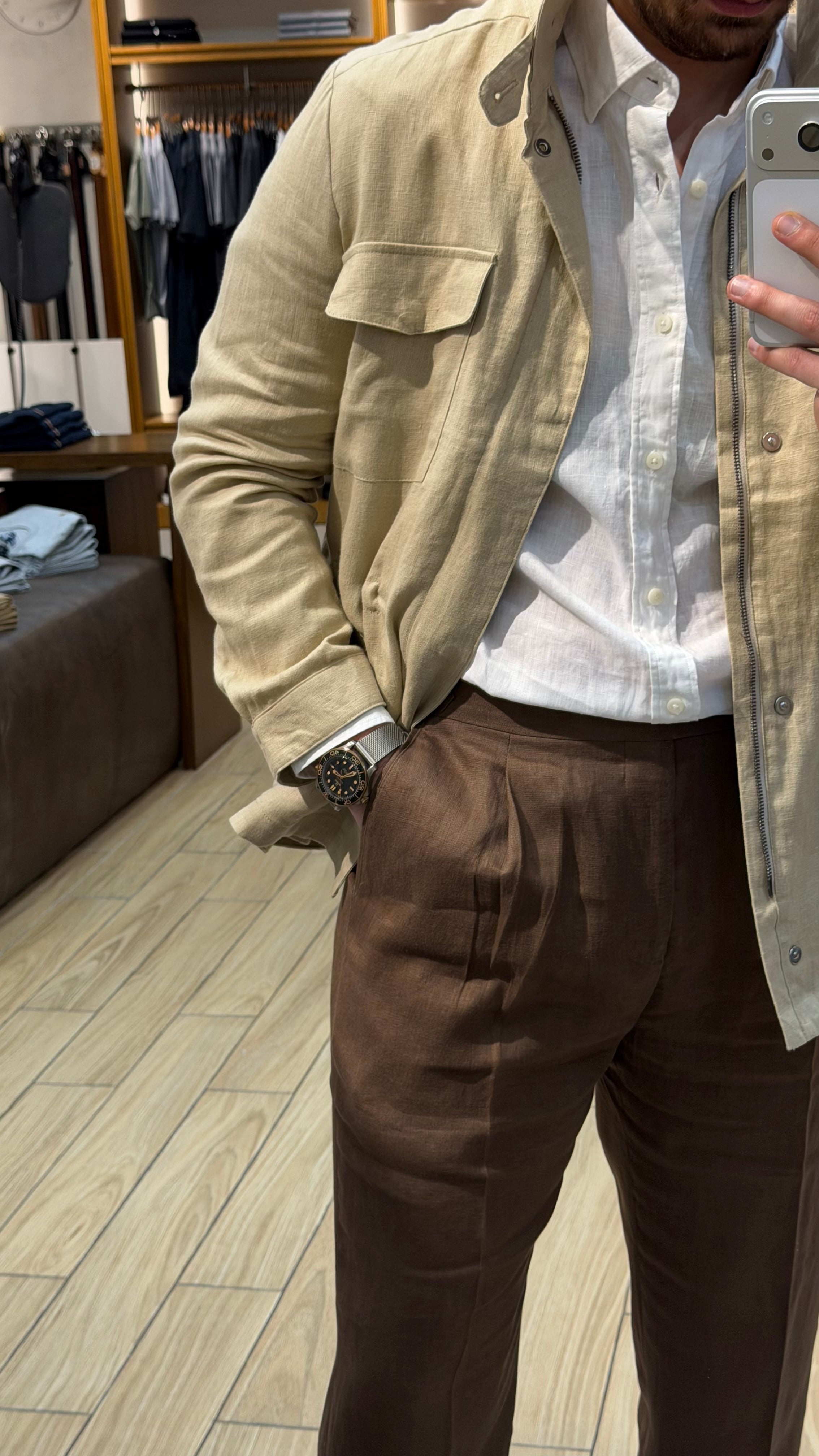 Saxon safari linen jacket