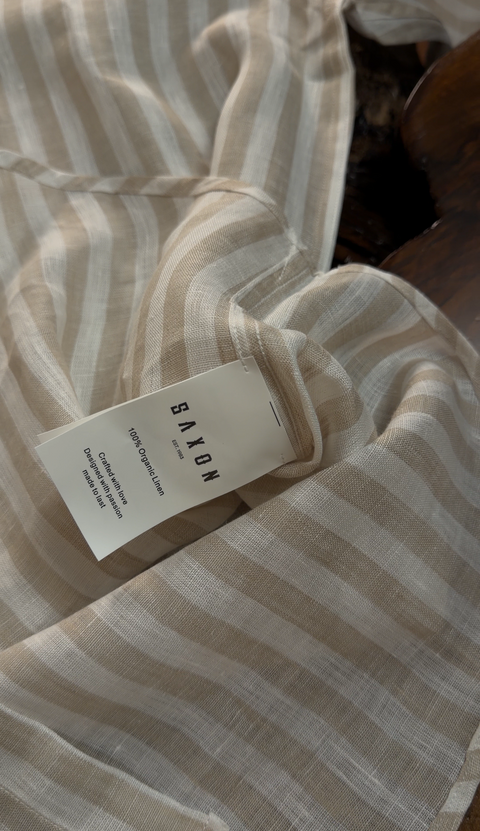 Saxon Linen stripe shirt