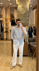 organic Linen stripe shirt