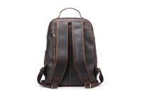 Brown Leather Cowhide Backpack