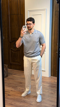 Saxon Polo shirt Wool V-Neck