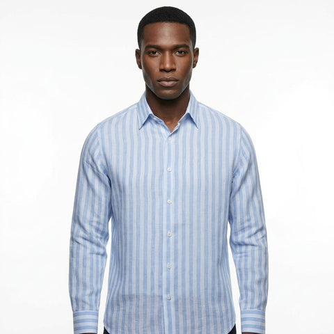 Saxon Linen stripe shirt
