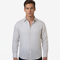 organic Linen stripe shirt