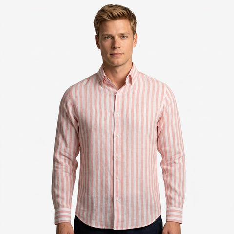 Saxon Linen stripe shirt