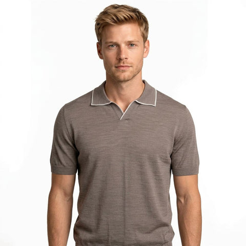 Saxon Polo shirt Wool V-Neck