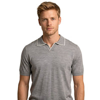 Saxon Polo shirt Wool V-Neck
