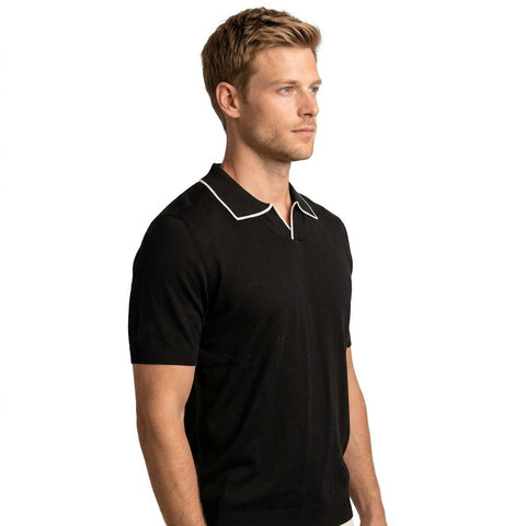 Saxon Polo shirt Wool V-Neck