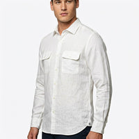 organic Linen Shirt 2 pockets