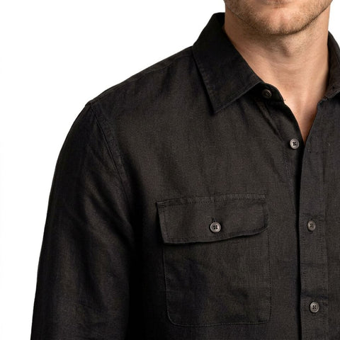 organic Linen Shirt 2 pockets