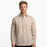 Saxon Linen stripe Over Shirt