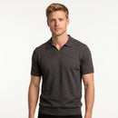 Saxon V-Neck Polo Shirt Wool