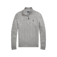 Half-zip Cable-Knit Cotton Sweater