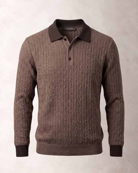 Saxon Button Knit Polo 01
