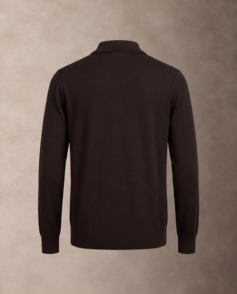 Saxon Wool-Blend V-Neck Polo 02