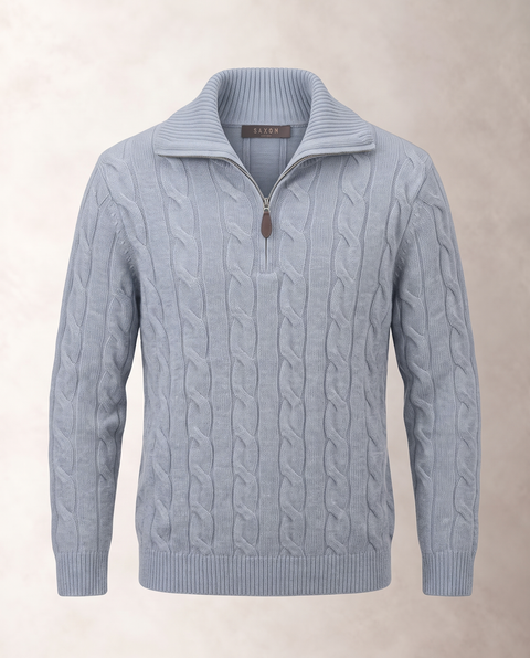 Saxon Cable-Knit Wool-Blend HZ 01
