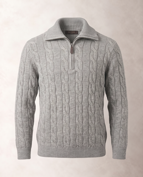 Saxon Cable-Knit Wool-Blend HZ 01
