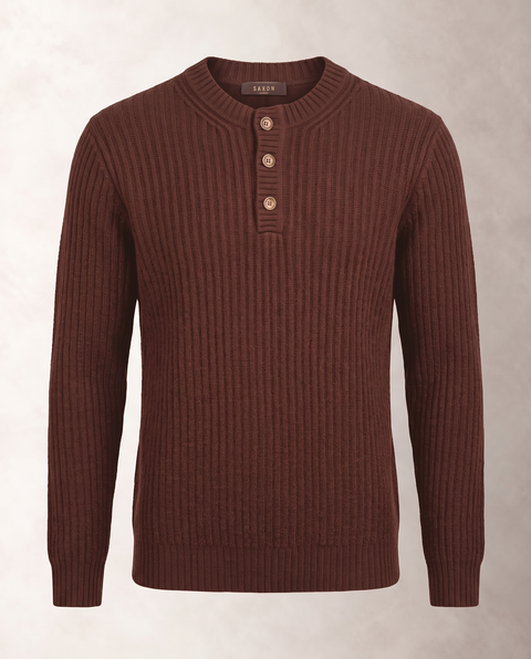 Saxon Button Ribbed Knitwear 01