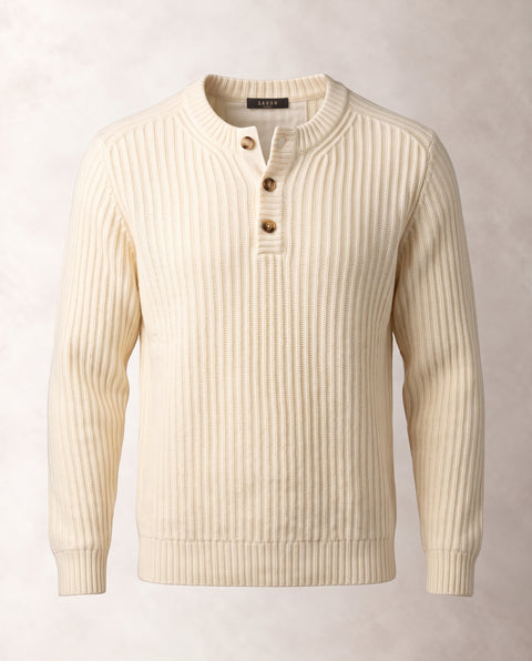Saxon Button Ribbed Knitwear 01